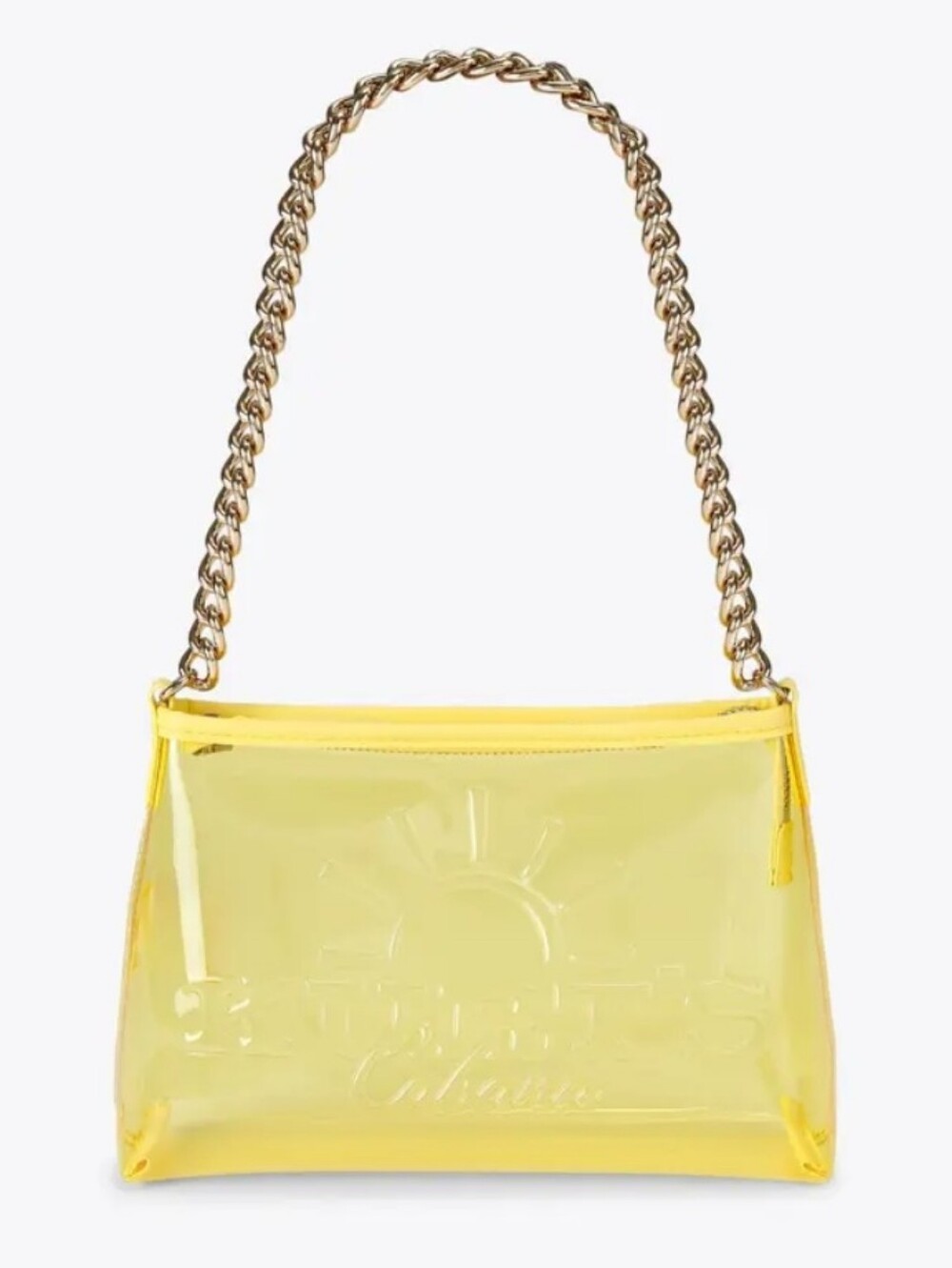Kurt Geiger Yellow Transparent PVC Shoulder Bag w/Gold Chain/BNWT/FREE TOTE INCL